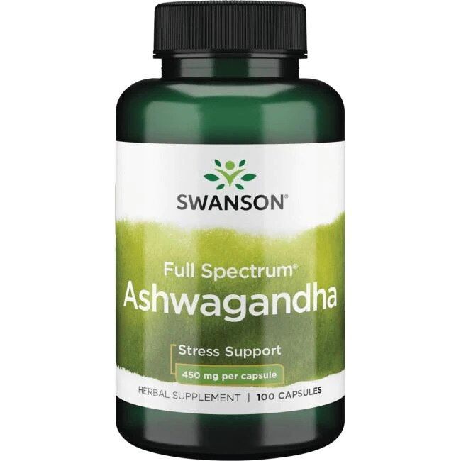SWANSON Ashwagandha 450 mg, 100 gélules - Viking Supplements