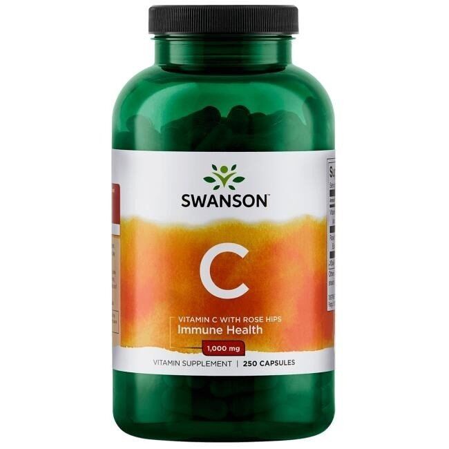 SWANSON Vitamine C 1000 + rose musquée 250 gélules - Viking Supplements