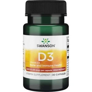 SWANSON Vitamine D-3 1 000 UI, 30 gélules - Viking Supplements