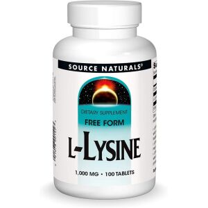 Source Naturals L-Lysine 1 000 mg, 100 comprimés - Viking Supplements