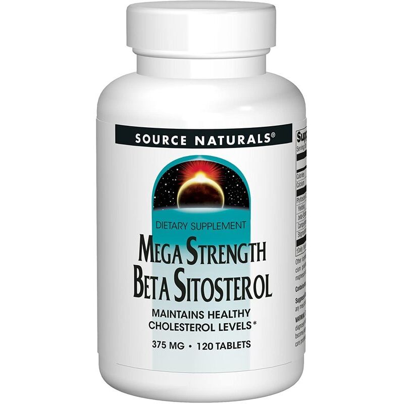 Source Naturals - Bêta-sitostérol « Mega Strength » 375 mg, 120 comprimés végétaliens - Viking Supplements