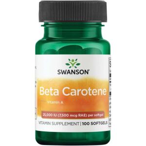 Swanson Bêta-carotène 25 000 UI (7 500 mcg) 100 gélules molles - Viking Supplements