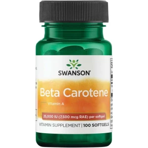 Swanson Bêta-carotène 25 000 UI (7 500 mcg) 100 gélules molles - Viking Supplements