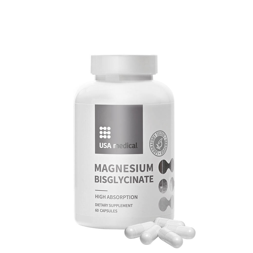 USA medical Magnesium Bisglycinate (60 Capsules) - Viking Supplements
