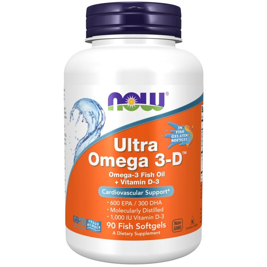 NOW Foods - Ultra Omega 3-D with Vitamin D-3 - 90 softgels