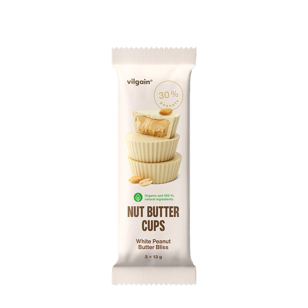 Vilgain Bio Nut Butter Cups White Peanut Butter Bliss (39 g) - Viking Supplements