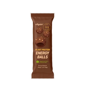 Boules énergétiques aux protéines végétales Vilgain BIO Cacao-Cacahuète (45 g) - Viking Supplements