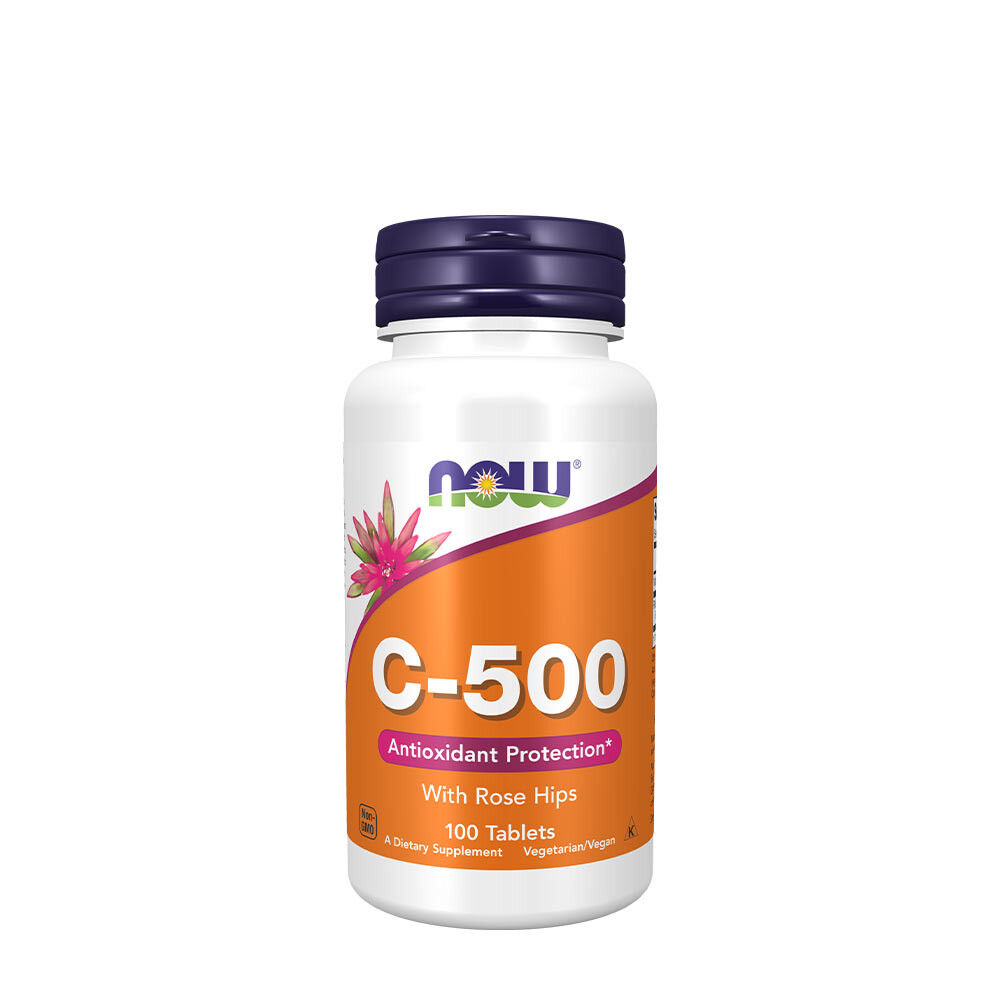 NOW Foods - Vitamin C-500 with Rose Hips - 100 tablets