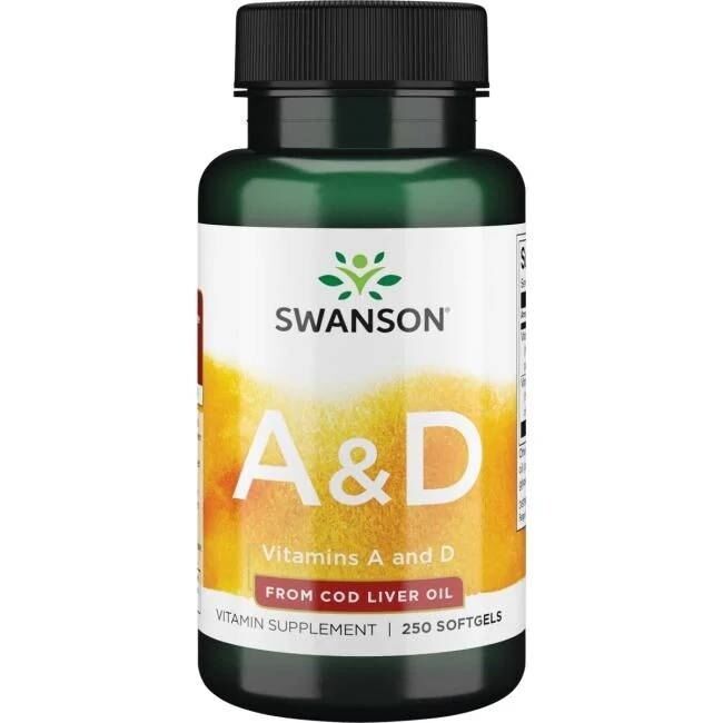 Swanson - Vitaminer A & D 250 softgels