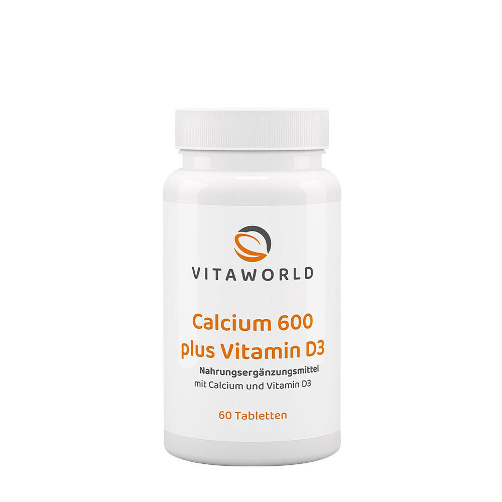 Vitaworld Calcium 600 plus vitamin D3 (60 Tablets) - Viking Supplements