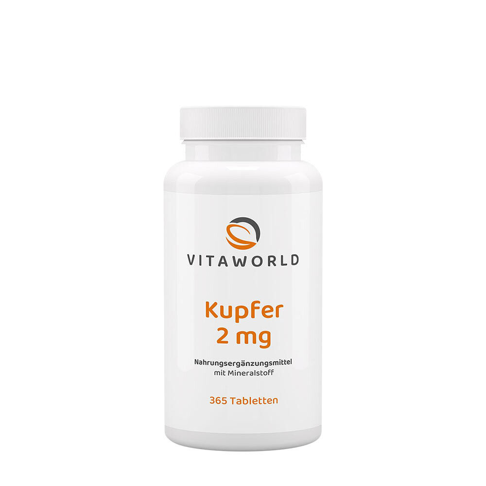 Vitaworld Kobber 2 mg (365 tabletter)