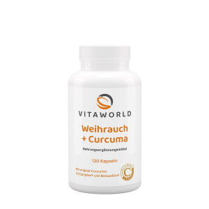 Vitaworld Frankincense + Curcuma (120 Capsules) - Viking Supplements