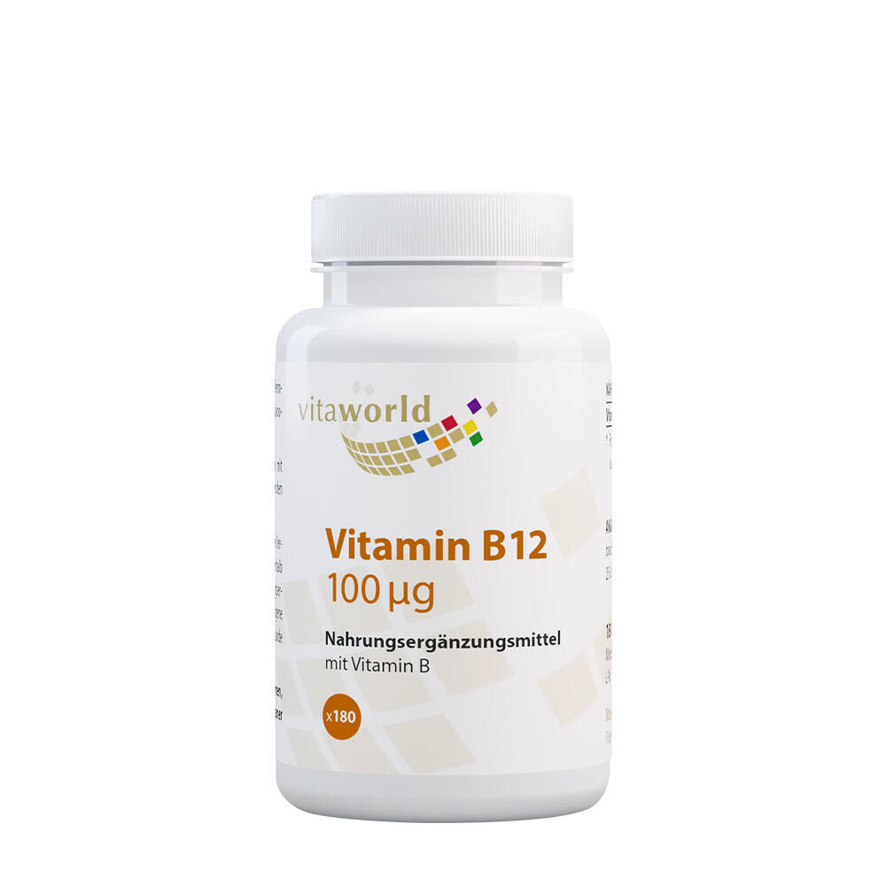 Vitaworld Vitamine B12 100 mcg (180 gélules) - Viking Supplements
