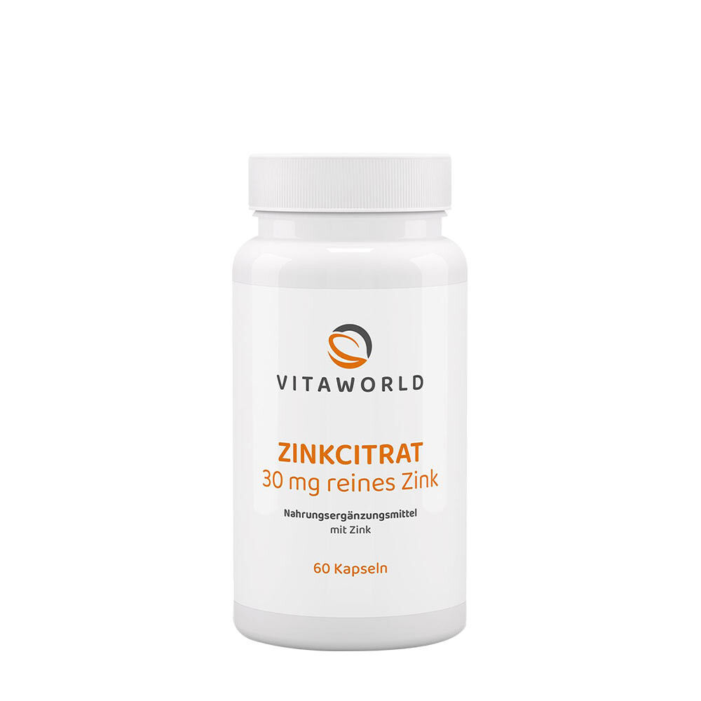 Vitaworld Citrate de zinc 30 mg (60 gélules) - Viking Supplements